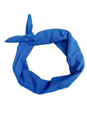 Amanda Bright Designs solid blue headband cotton