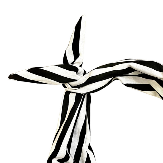 Amanda Bright Designs black and white striped cotton headband beach work play vacation