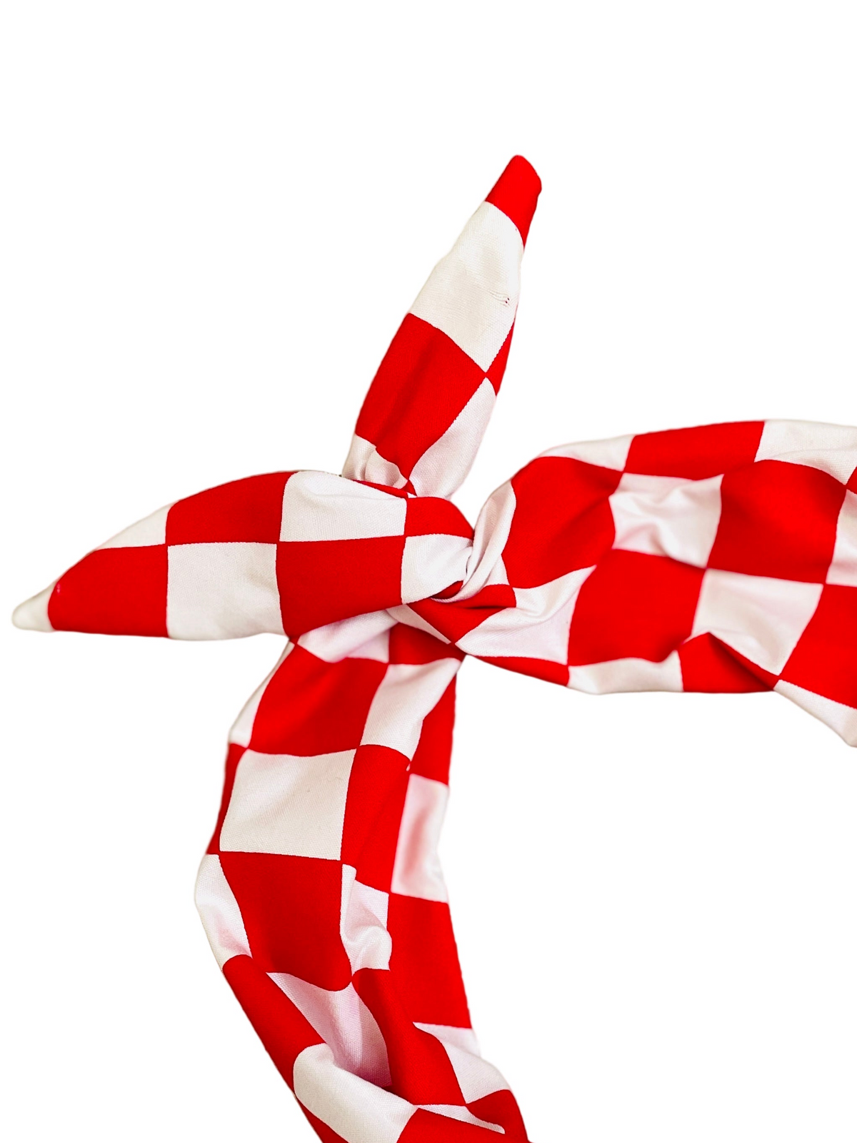 Amanda Bright Designs red and white checkered racing headband