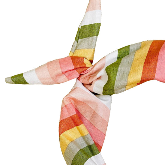 Amanda Bright Designs 1960s style striped headband mod colors retro