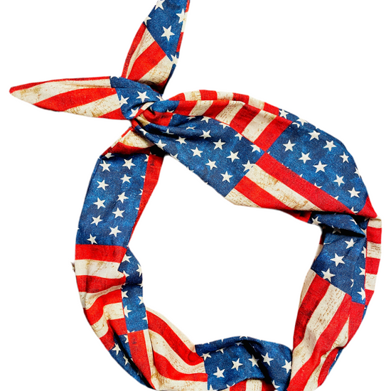 Amanda Bright Designs American Flag Patriotic USA God Bless America Original Tie Headband