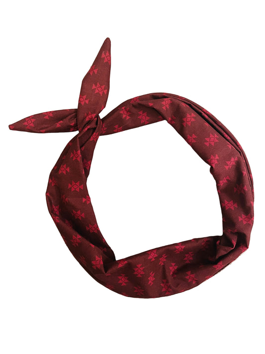 Amanda Bright Designs aztec garnet maroon headband Aggies Texas A&M Crimson Tide accessory