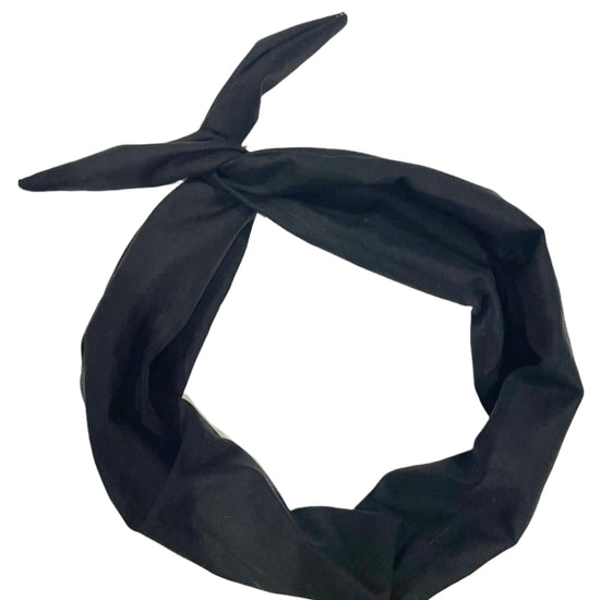 Amanda Bright Designs Tie Headband Solid Black