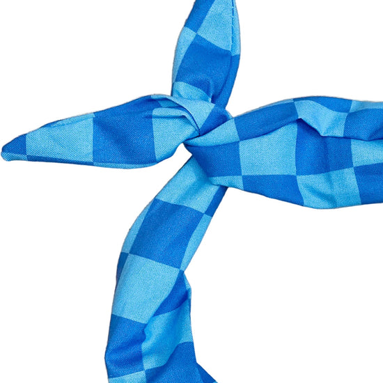 Amanda bright designs blue checkered headband 