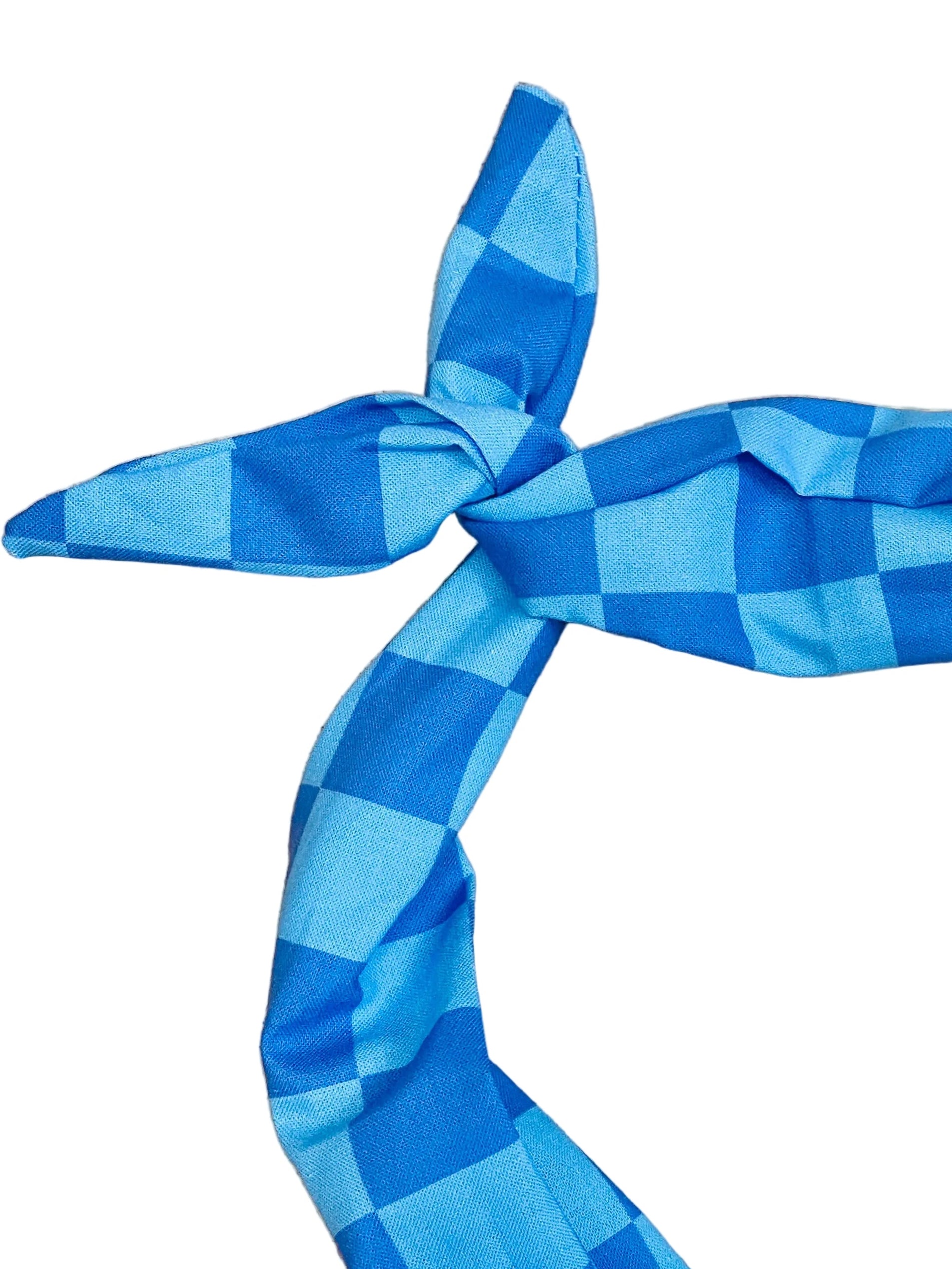 Amanda bright designs blue checkered headband 