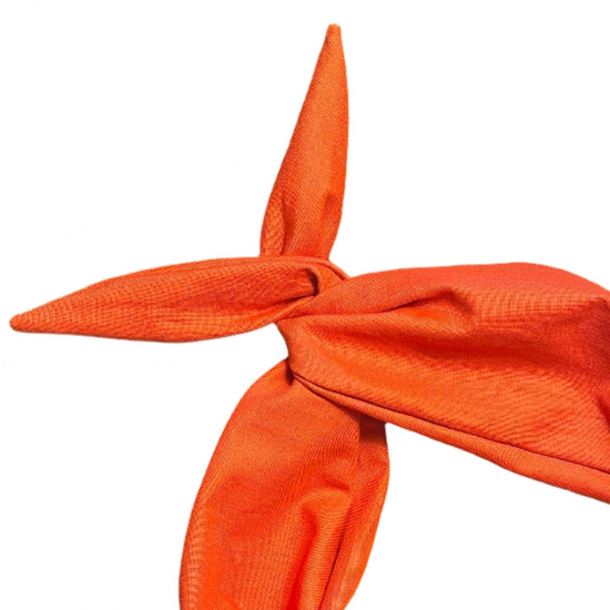 Amanda Bright Designs burnt orange university of texas hook em horns solid tie headband