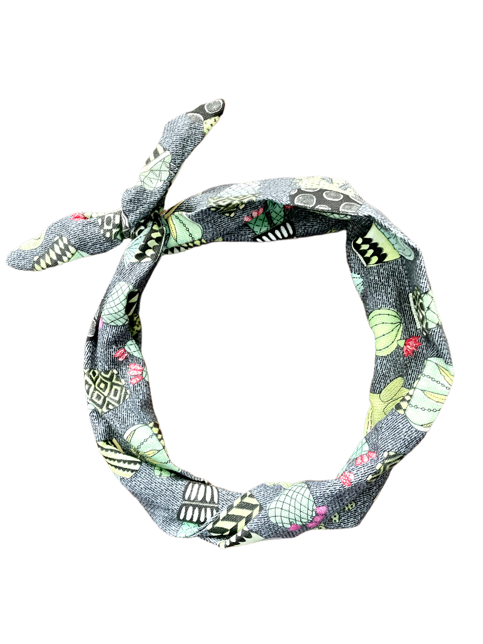 Amanda Bright Designs The Original Tie Headband Chloe Cactus southwest pattern