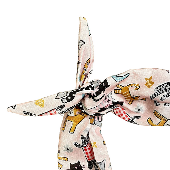 Amanda Bright Designs curious kitties black orange tabby grey russian blue cat headband