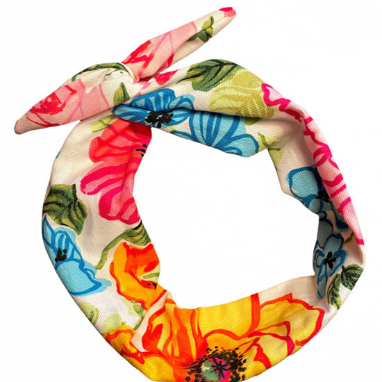 Amanda Bright Designs Tie Headband Floral Diana Pattern