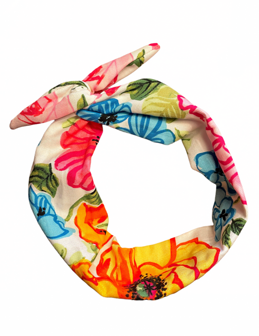 Amanda Bright Designs Tie Headband Floral Diana Pattern