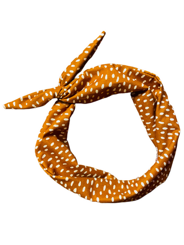 Amanda Bright Designs The Original Tie Headband Fawn Pattern