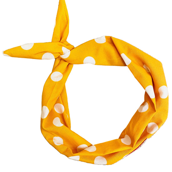 Amanda Bright Designs yellow polkadot headband