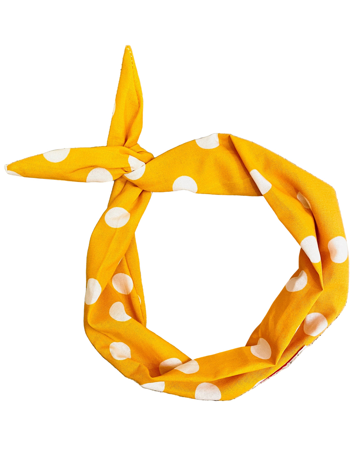 Amanda Bright Designs yellow polkadot headband