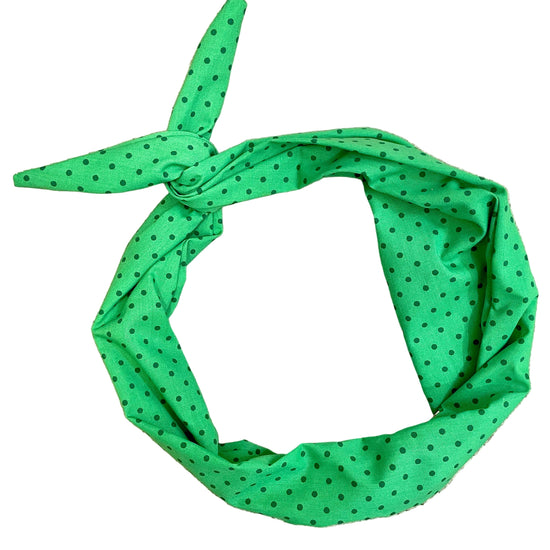 Amanda Bright Designs Green polka dot headband