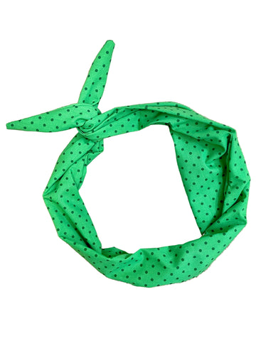 Amanda Bright Designs Green polka dot headband