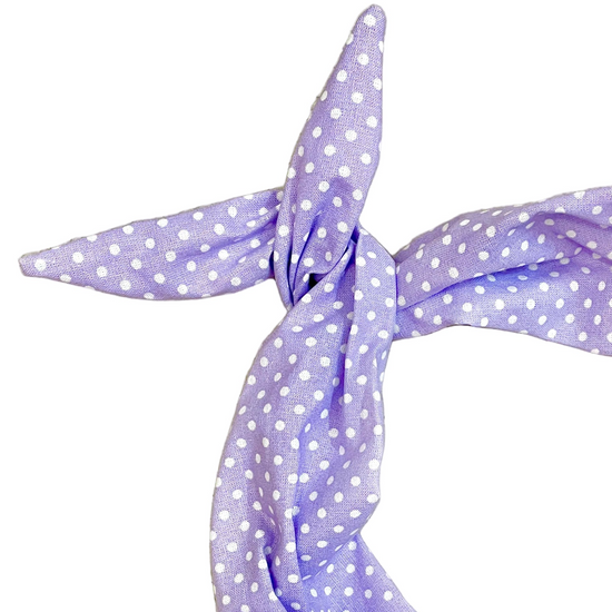 Amanda Bright Designs Lavender Polkadot headband purple