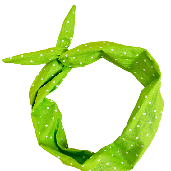 Amanda Bright Designs Lime Green Polkadot Headband