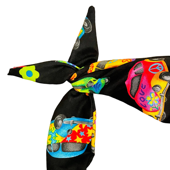 amanda bright designs love bug vw headband multicolor peace sign flower power 