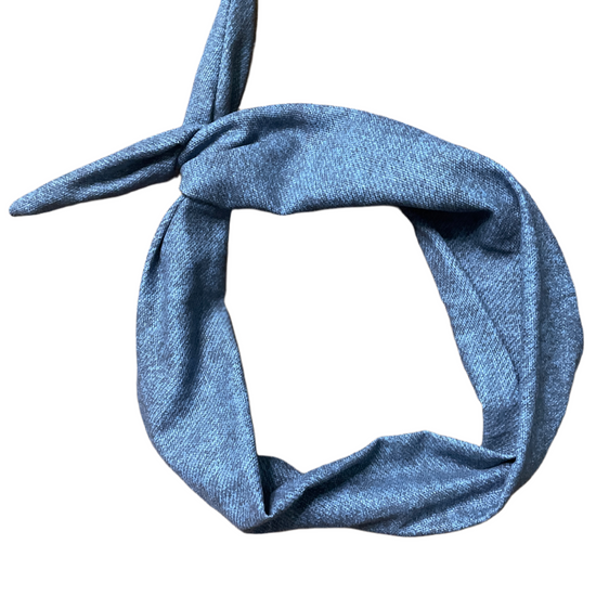 Amanda Bright Designs The Original Tie Headband Medium Wash Denim