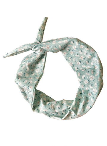 Amanda Bright Designs The Original Tie Headband Mint Green Floral