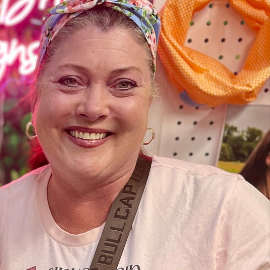 Amanda Bright Designs The Original Tie Headband Periwinkle Rose Floral