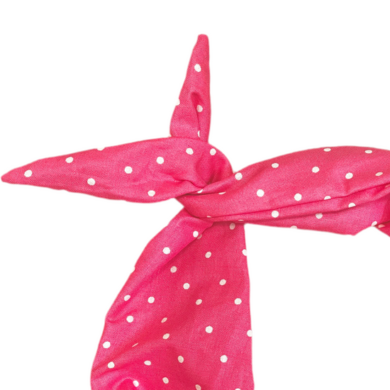 Amanda Bright Designs moldable bendable headband pink polkadot barbie dolly parton theme party
