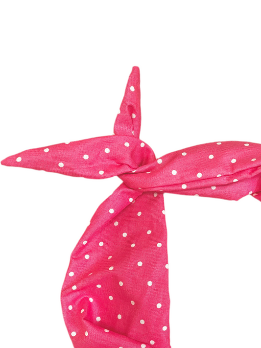 Amanda Bright Designs moldable bendable headband pink polkadot barbie dolly parton theme party