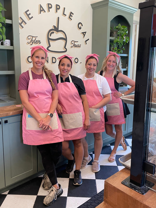 Amanda Bright Designs The Original Tie Headband Pink on The Apple Gal Tyler Texas team and staff