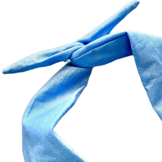 amanda bright designs moldable bendable powder blue headband for game day ole miss college colors