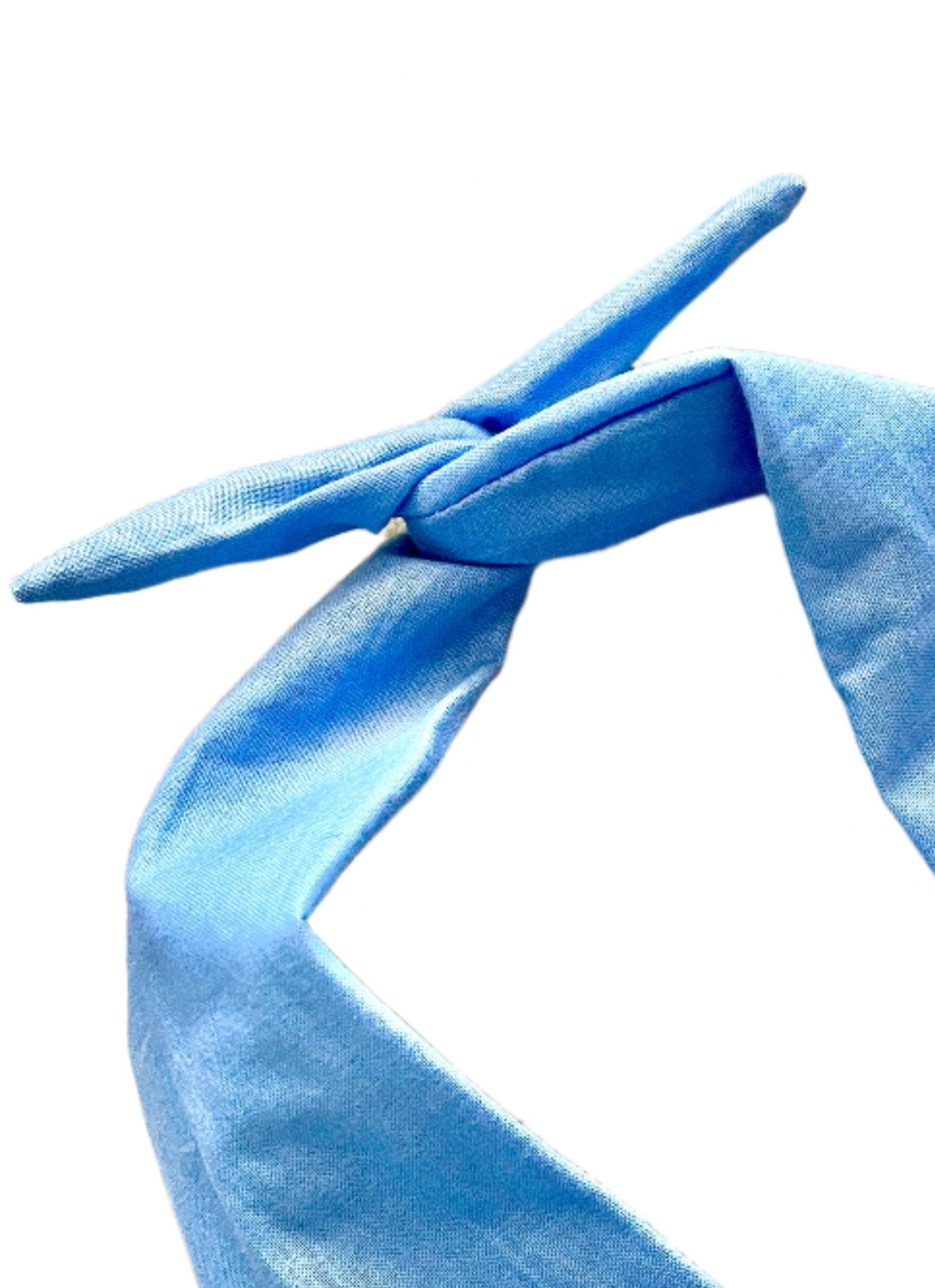 amanda bright designs moldable bendable powder blue headband for game day ole miss college colors