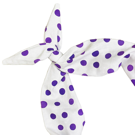 Amanda Bright Designs Halloween everyday cotton polkadot headbabd