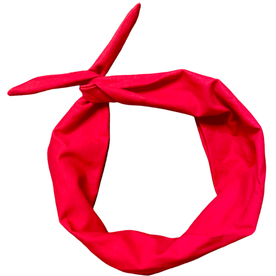 Amanda Bright Designs The Original Tie Headband Red Lightweight Cotton Fabric