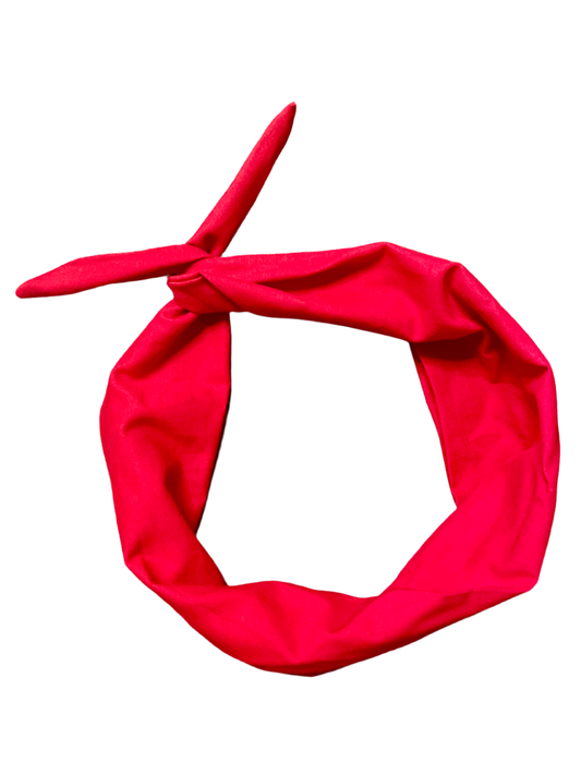 Amanda Bright Designs The Original Tie Headband Red Lightweight Cotton Fabric