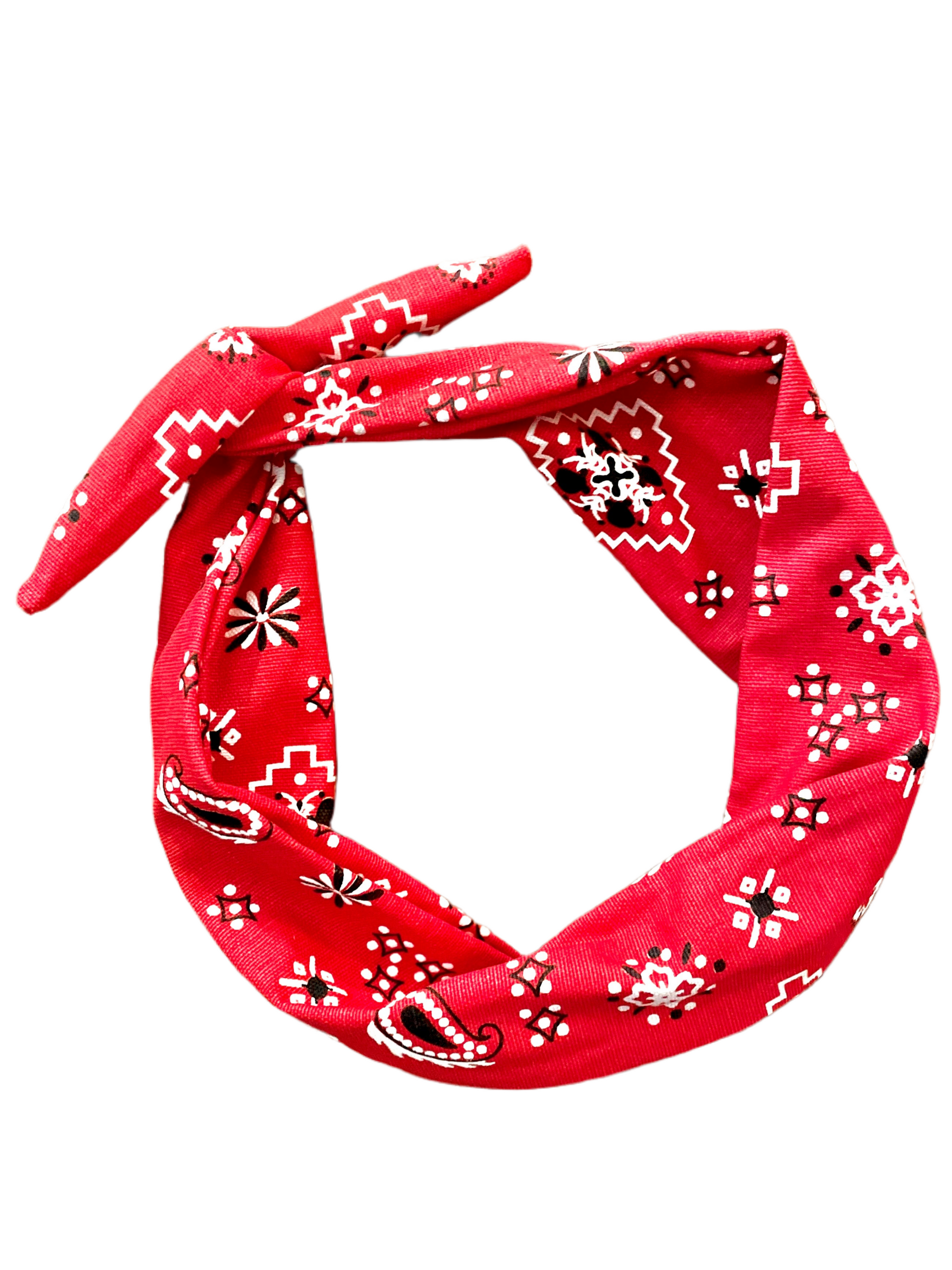 Amanda Bright Designs The Original Tie Headband Red Bandana 