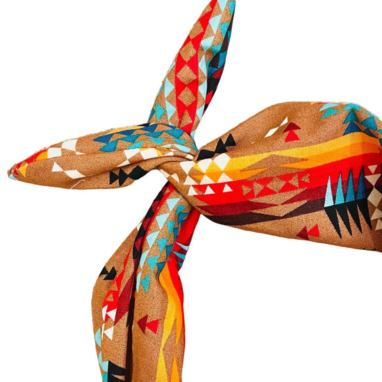 Amanda Bright Designs Santa Fe turquoise pattern headband