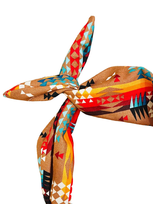 Amanda Bright Designs Santa Fe turquoise pattern headband
