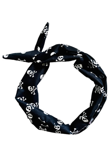 Amanda Bright Designs The Original Tie Headband Skull & Crossbones Pirates