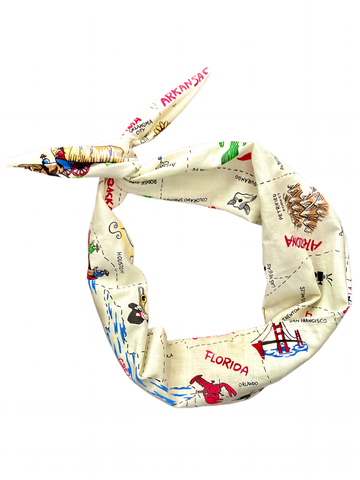 Amanda Bright Designs The Original Tie Headband Sadie American USA states and capitals