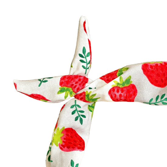 Amanda Bright Designs white and red summer strawberry headband