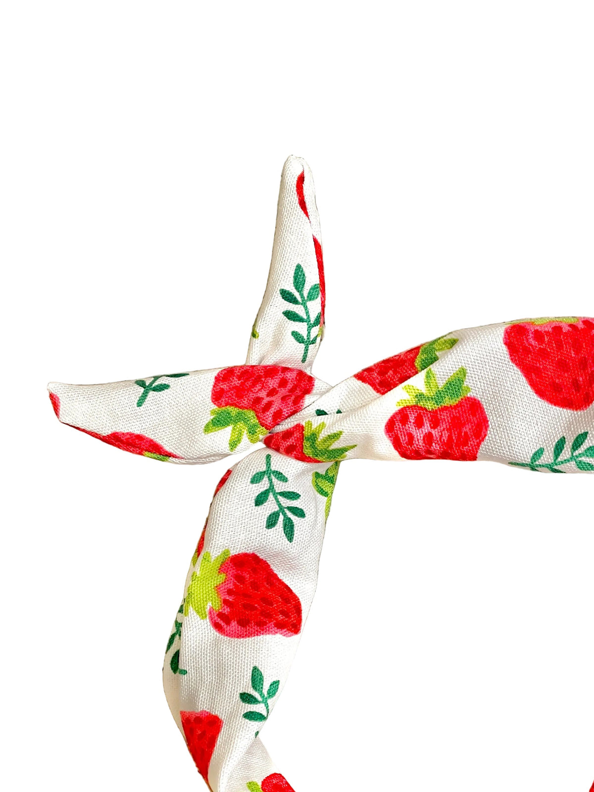 Amanda Bright Designs white and red summer strawberry headband
