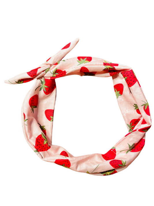 Amanda Bright Designs Strawberry Sundae Original Tie Headband