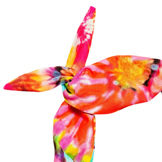 Amanda Bright Designs tie dye groovy colors saturated hippie headband