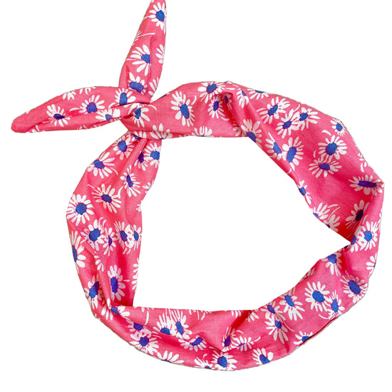 Amanda Bright Designs Pink floral headband vintage 