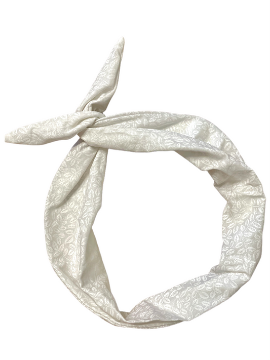 Amanda Bright Designs The Original Tie Headband White Floral