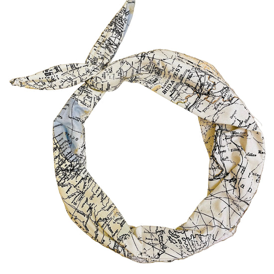 Amanda Bright Designs map patterned headband