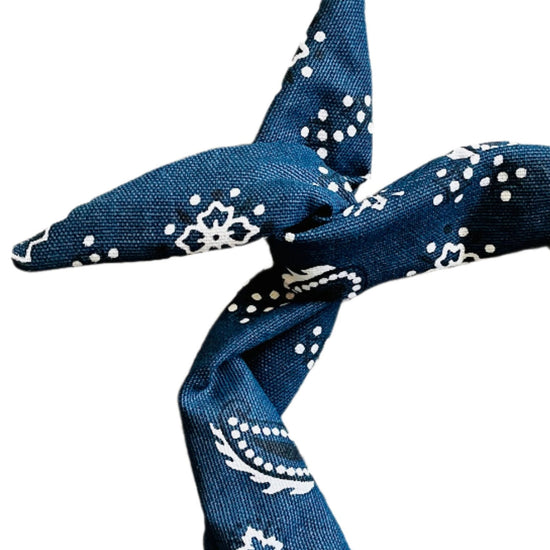 Amanda Bright Designs The Original Tie Headband denim Blue Bandana cowboy country western style