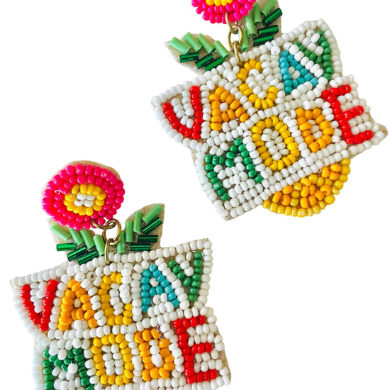 Amanda Bright Designs Vacay Mode Seed Bead Fun vacation Earrings