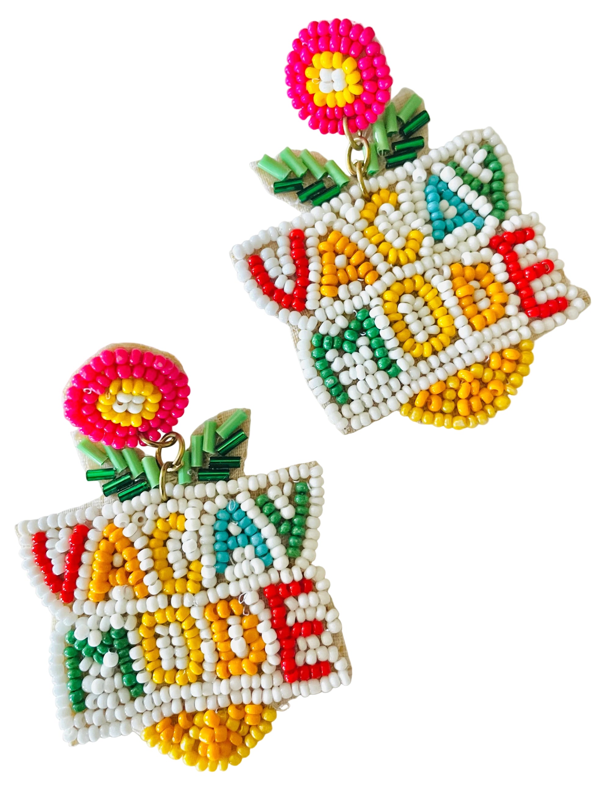 Amanda Bright Designs Vacay Mode Seed Bead Fun vacation Earrings