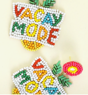 Vacay Mode Beaded Tropical Earrings