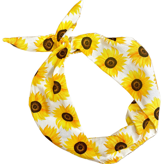 Amanda Bright Designs Original Tie Yellow Sunflowers Headband for women